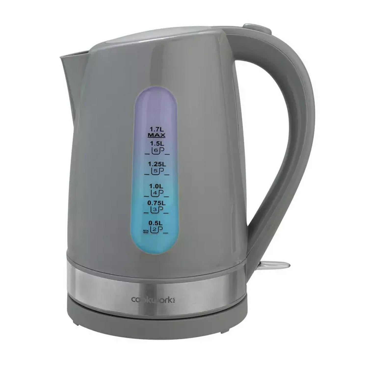 Cookworks illuminated kettle grey 1.7L - British product