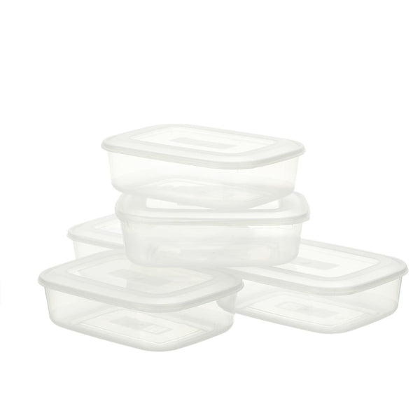1 Litre Microwave and Freezer Safe Food Storage Containers Pack of 5