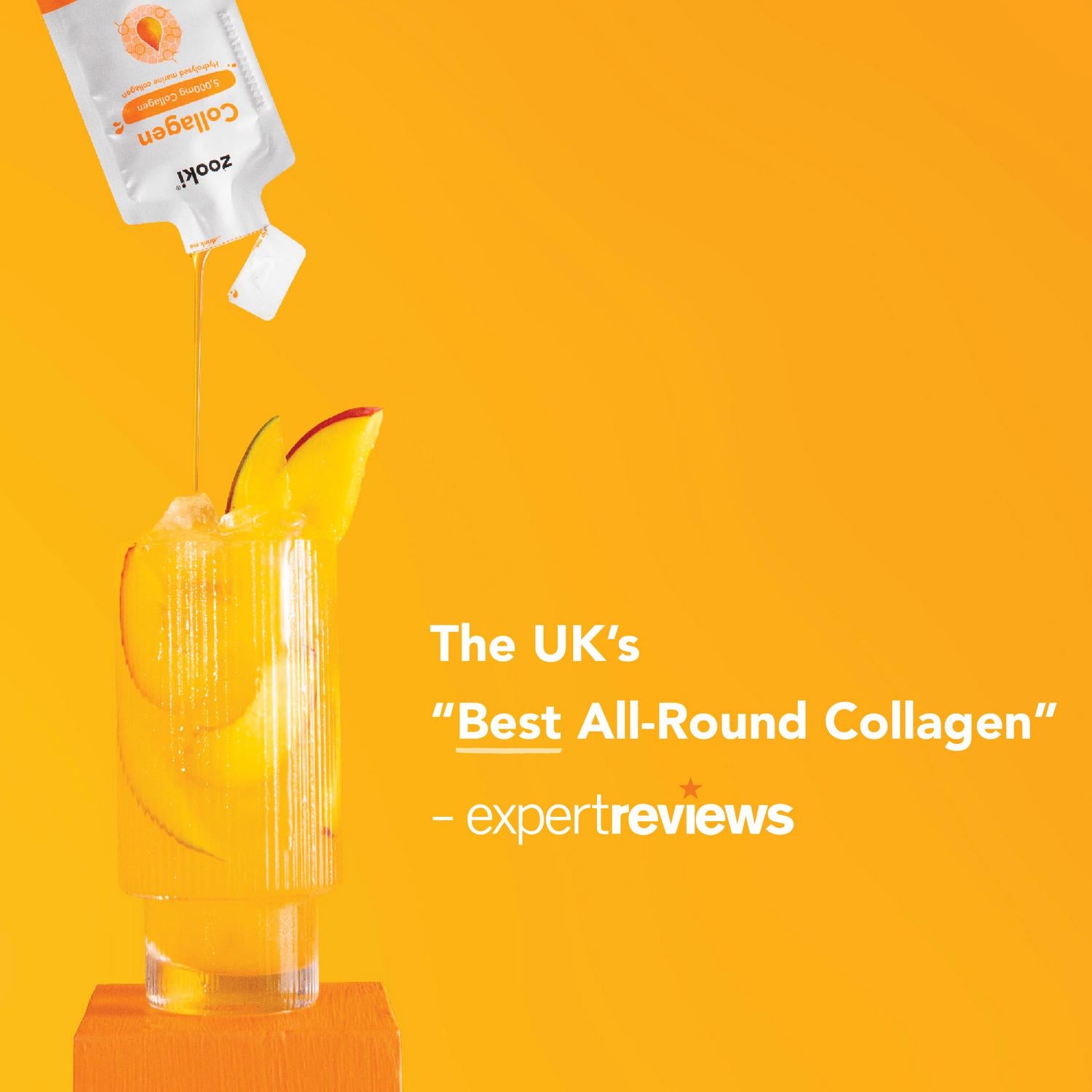 Zooki liquid collagen mango peach 15ml supplement (British brand)