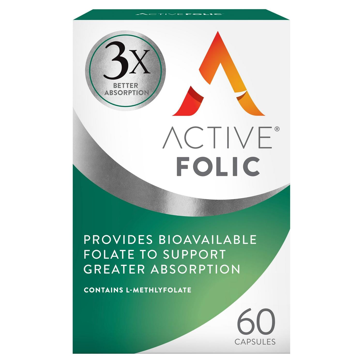 Active Folic Daily Capsules x60 - British product