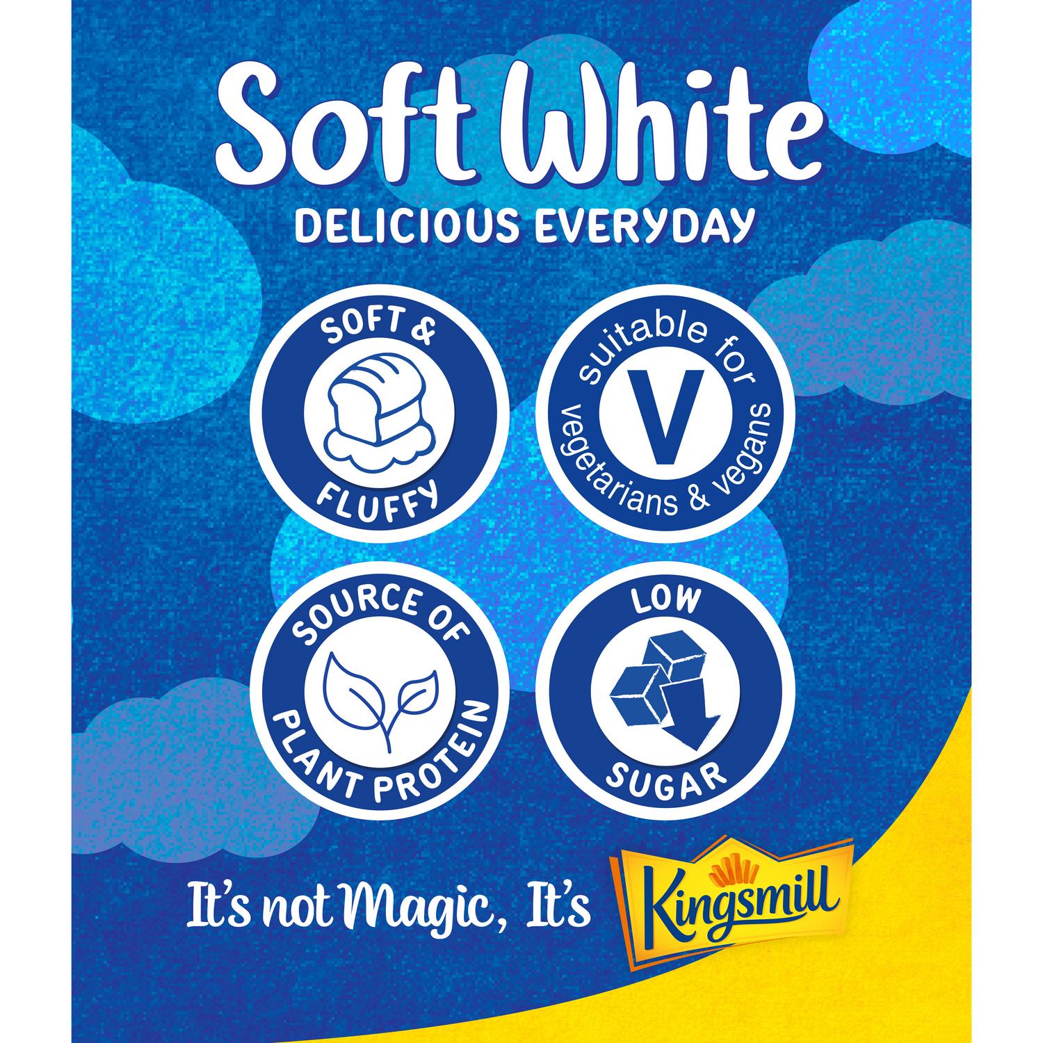 Kingsmill soft white bread thick 800g, UK version