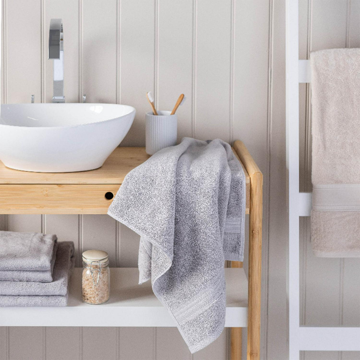 Habitat Egyptian Cotton Hand Towel Silver 90x50cm, UK version