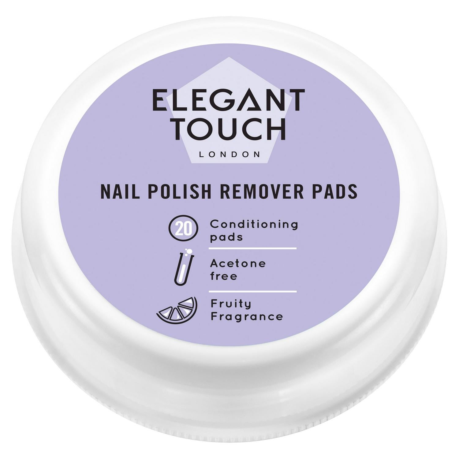 Elegant Touch Nail Remover Pads x20 - British product