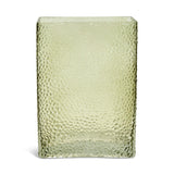 Habitat green glass vase hammered 24.7cm, UK version