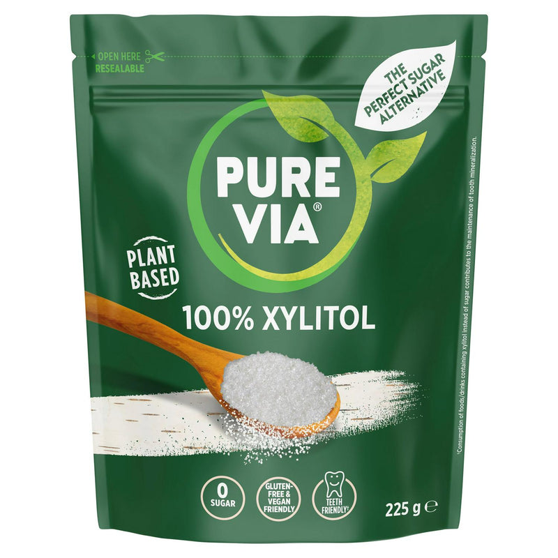 Pure Via Xylitol sweetener 225g, imported from the UK