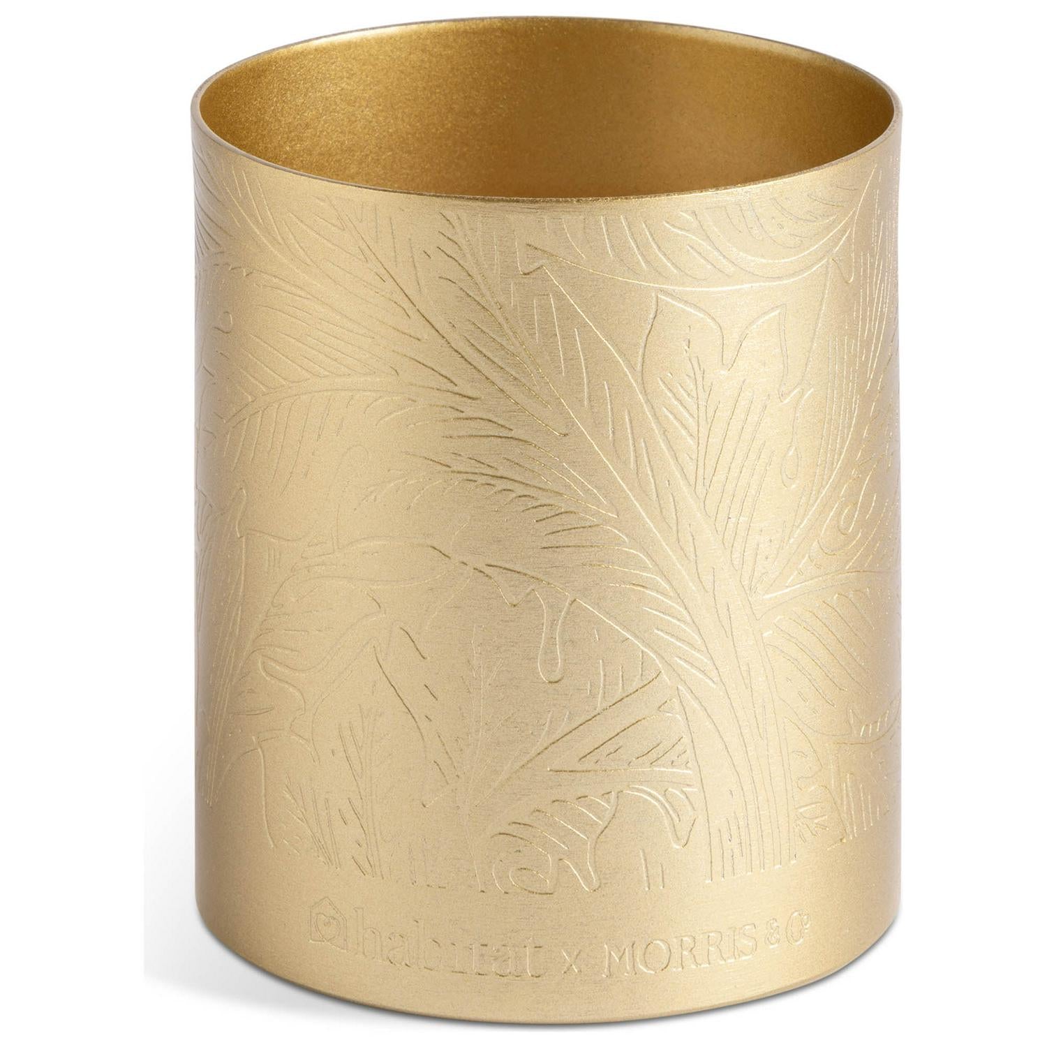 Habitat Morris & Co brass candle oak acorn 8cm, UK version