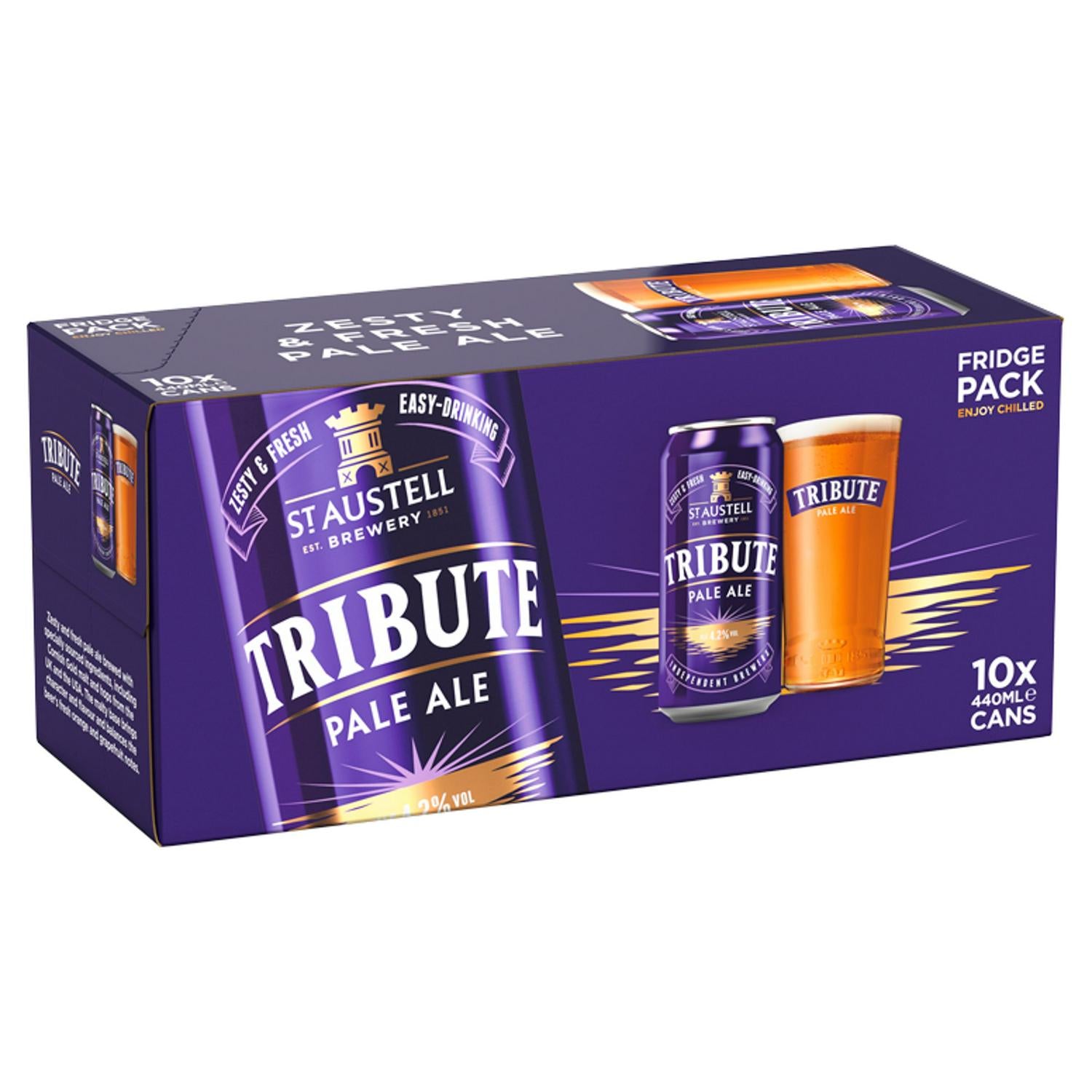 St Austell Tribute Pale Ale 10x440ml pack (British brand)