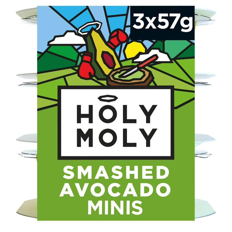Holy Moli smashed avocado dip mini cups 3x57g, UK version