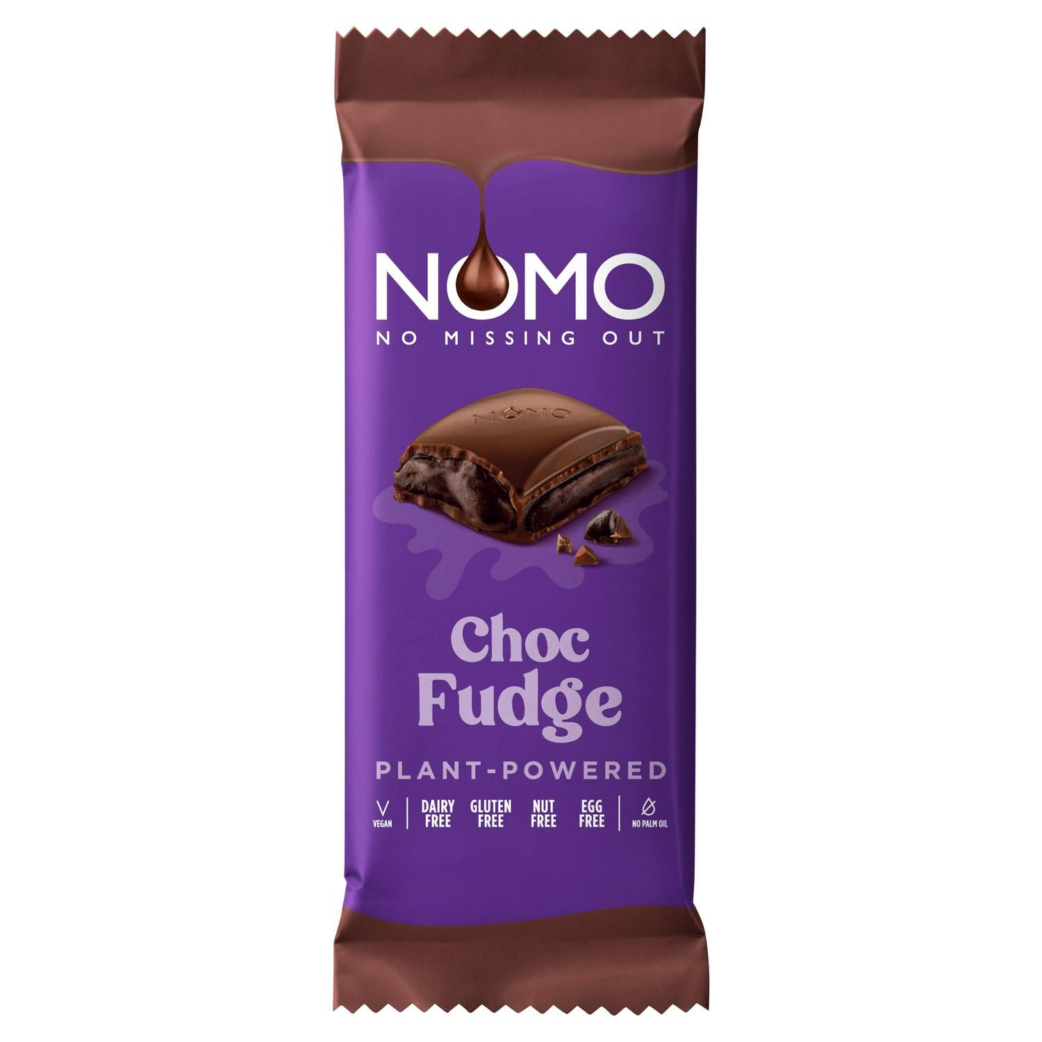 NOMO Choc Fudge Bar XL 120g, imported from the UK