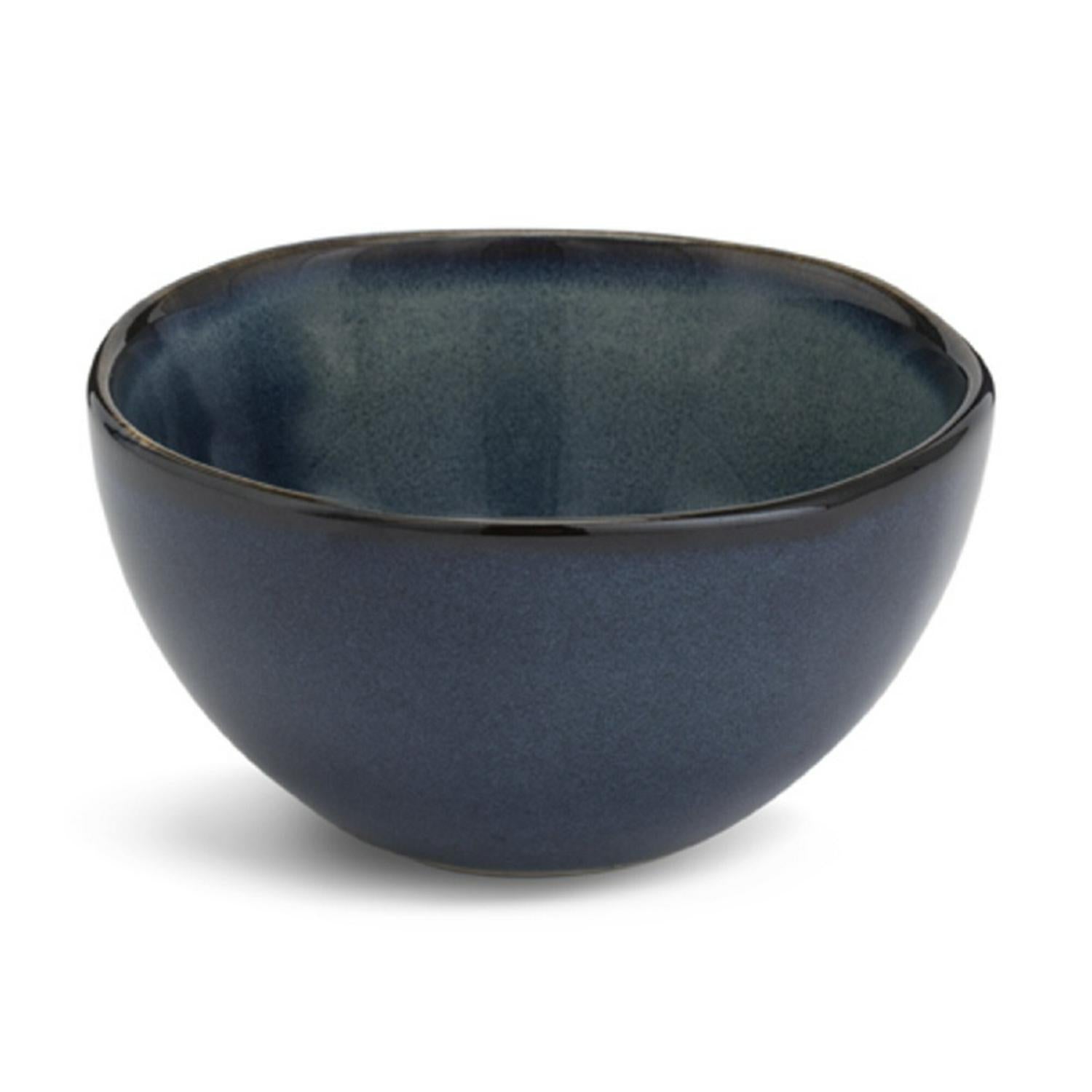 Habitat Reactive Nibble Bowl Navy Glazed Stoneware, UK version