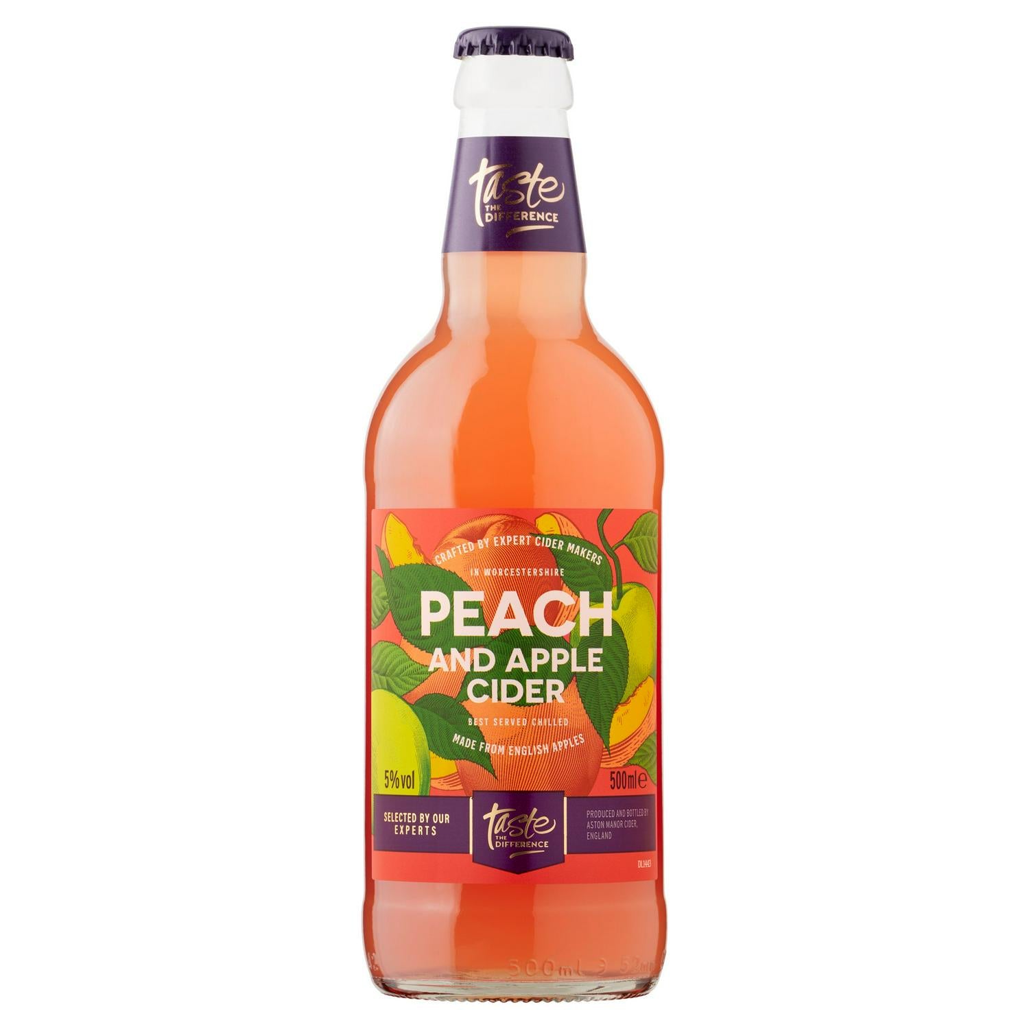 Peach and Apple Flavour Cider 500ml