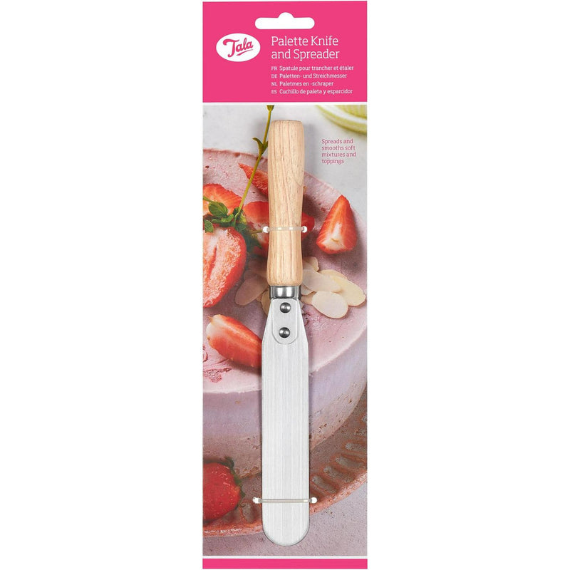 Tala palette knife featuring stainless steel and wood handle (British brand)
