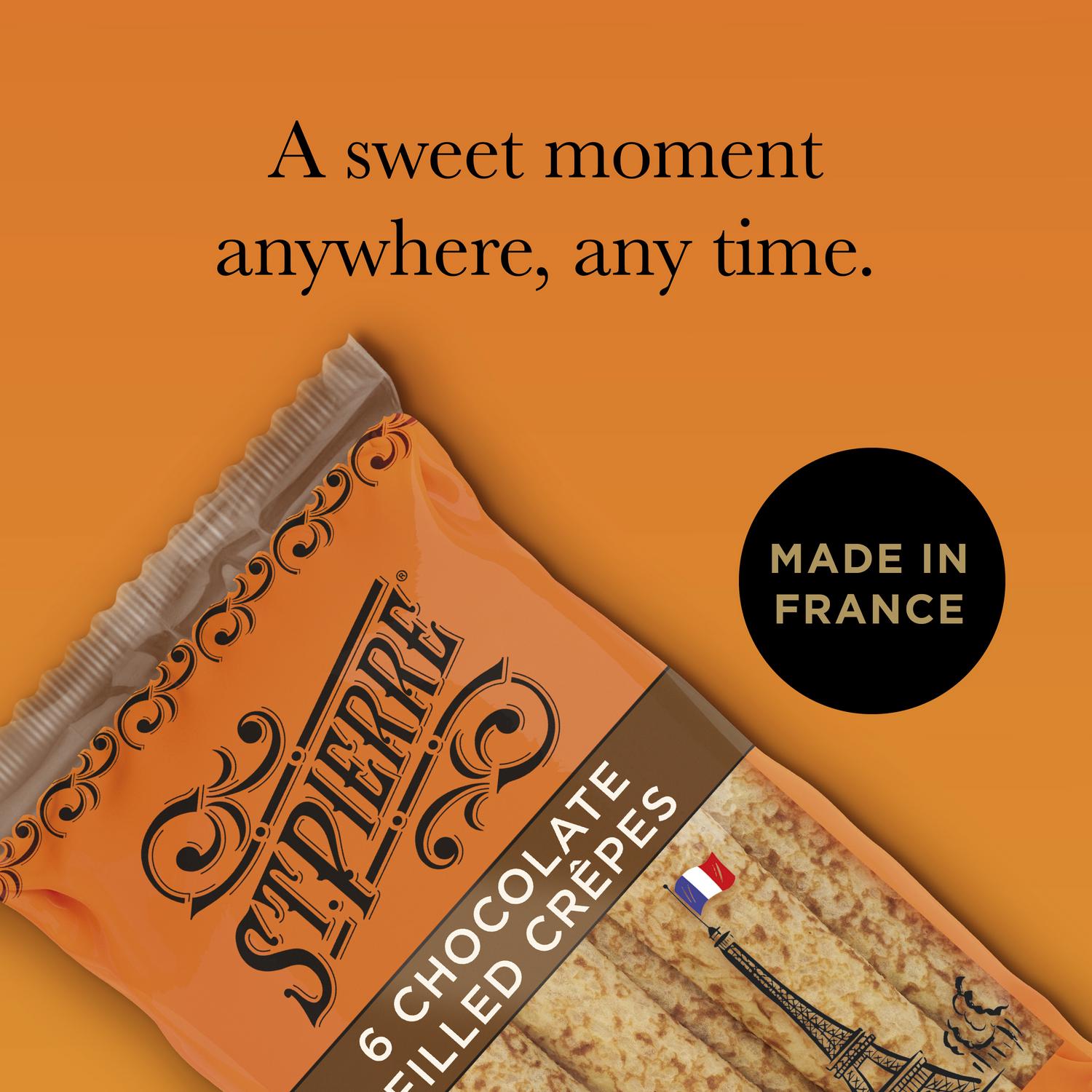 St Pierre Chocolate Filled Crêpes Hazelnut 6 Pack (British brand)