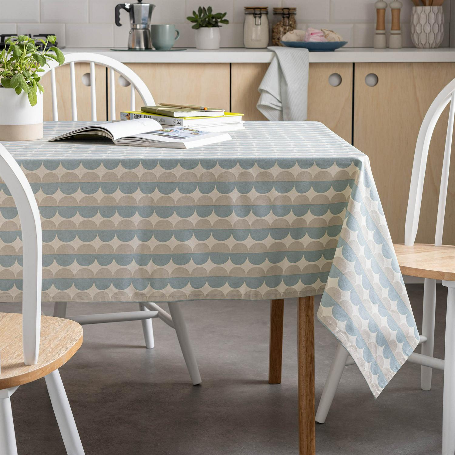 Habitat block print table cloth 140 x 180cm, UK version