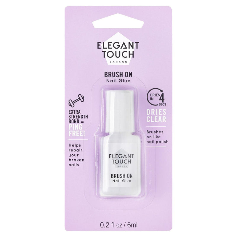Elegant Touch brush on nail glue 4ml (British brand)
