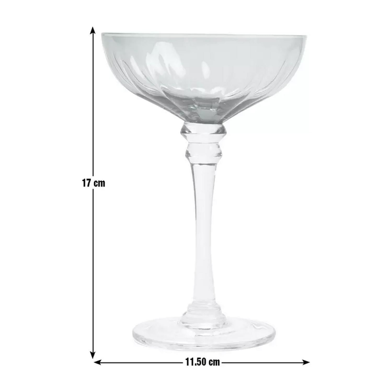 Habitat champagne coupe glass blue 200ml, UK version