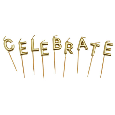Sainsburys Gold Celebration Candles, Pack of 9, 10cm x 10.5cm x 2.2cm- Buy online at McGrocer