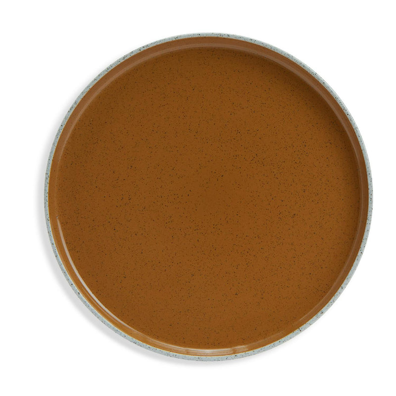 Habitat Gloss Raw Edge Dinner Plate Camel 26.4cm, UK version