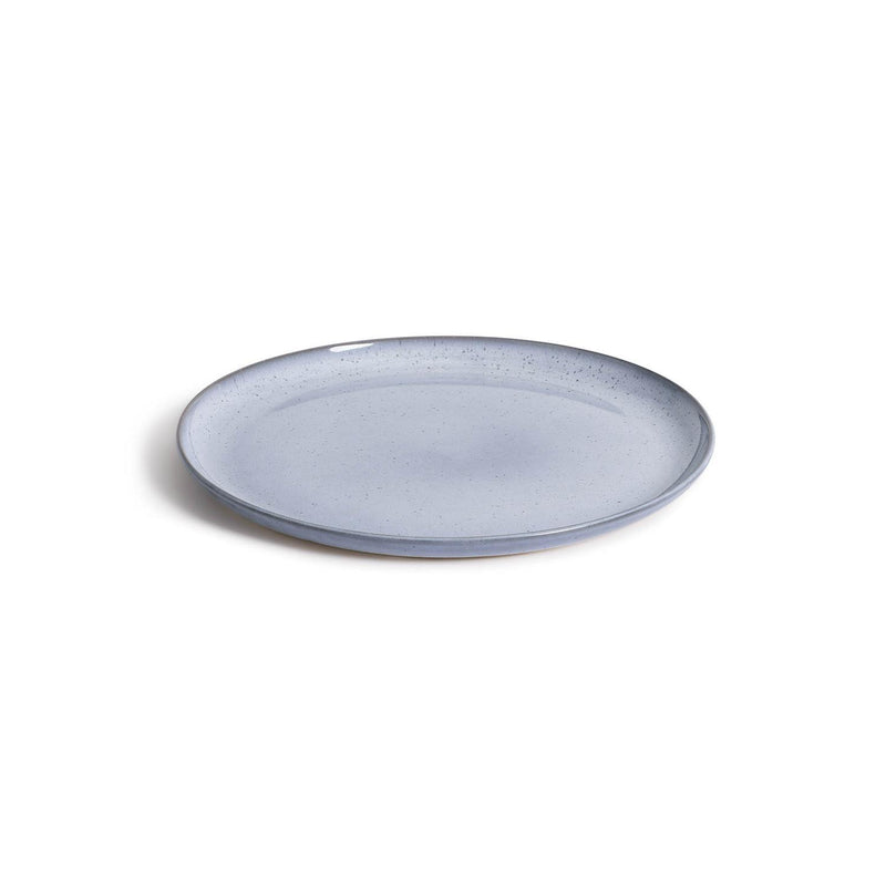 Habitat blue stoneware dinner plate with speckled glaze, UK version