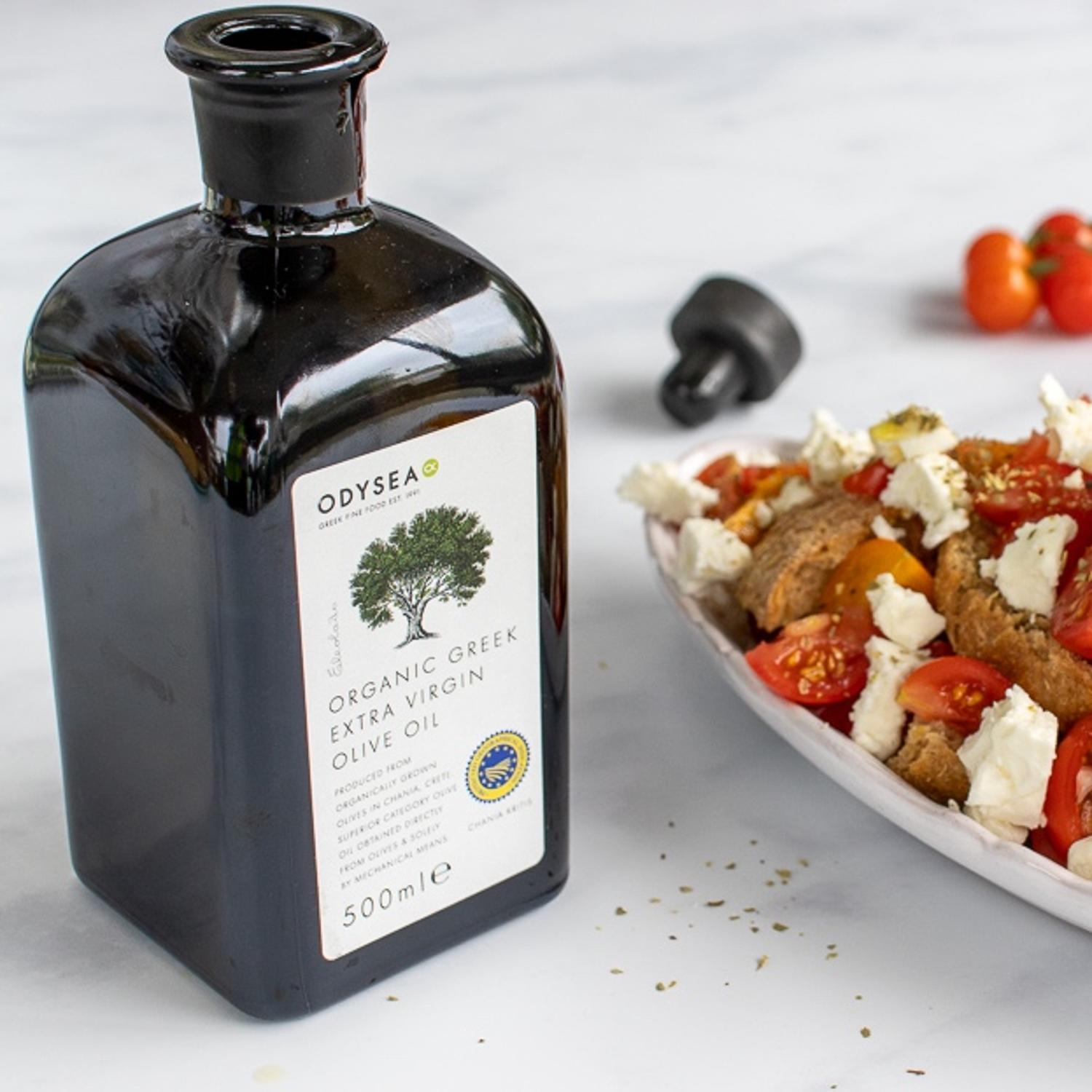 Odysea Organic Extra Virgin Olive Oil 500ml, imported from the UK