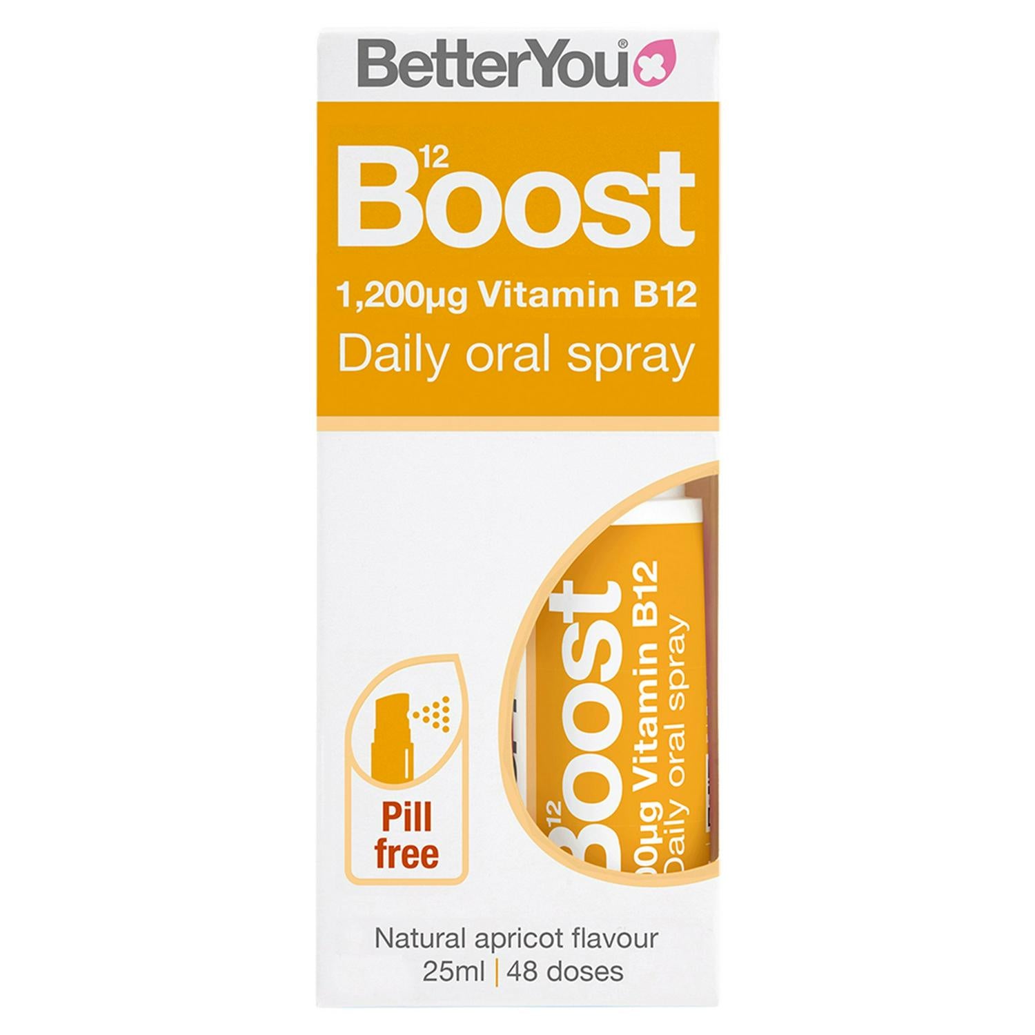 BetterYou Boost B12 oral spray bottle 25ml - British product