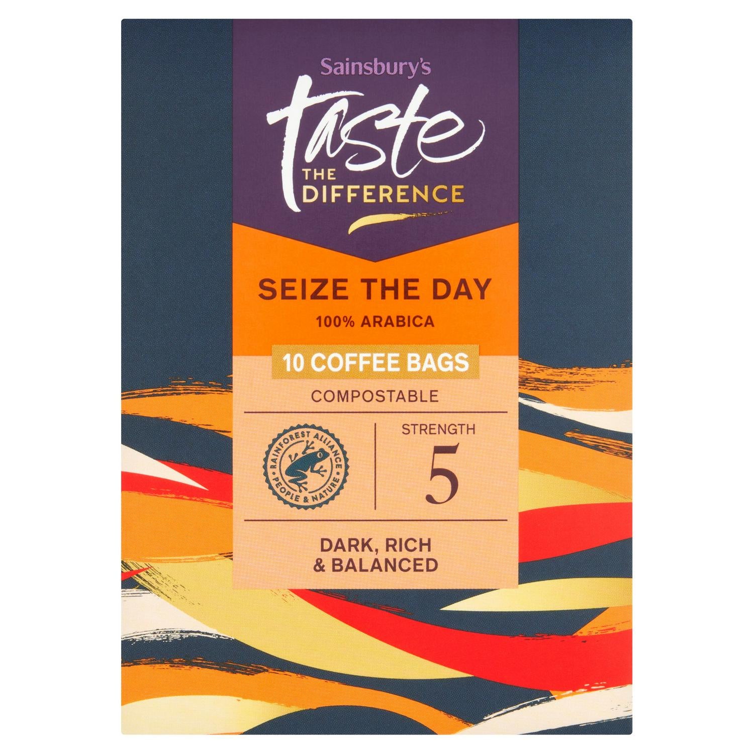 Dark Roast 100% Arabica Coffee Bags, 10 Pack, Compostable