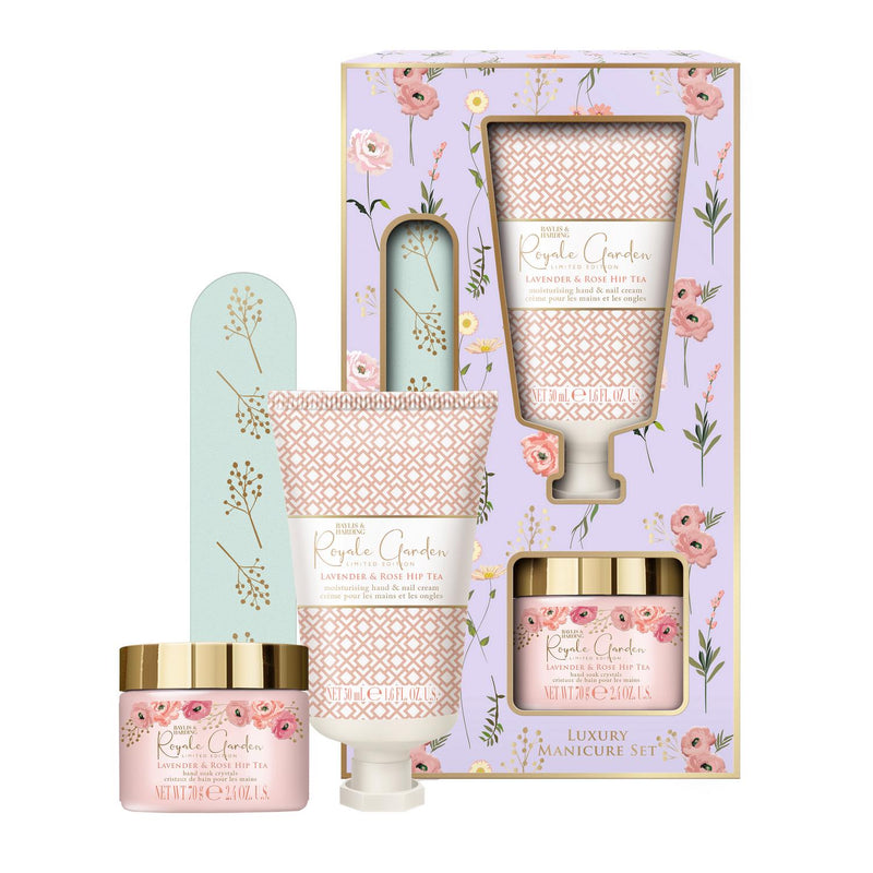 Baylis & Harding Hand & Nail Care Gift Set Lavender Rosehip Tea - British product