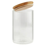 Habitat round glass jar with bamboo lid 1L, UK version