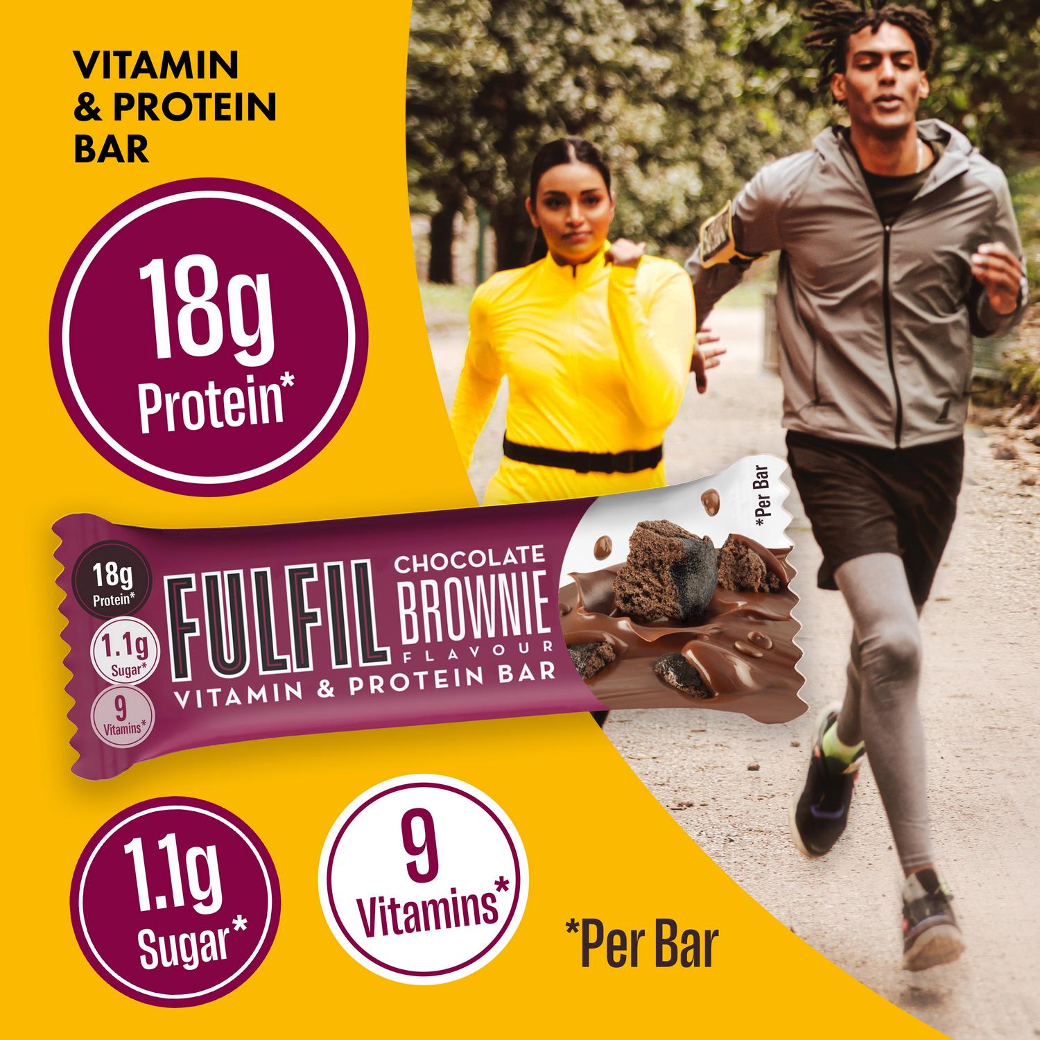 Fulfil chocolate brownie protein bar 55g - British product