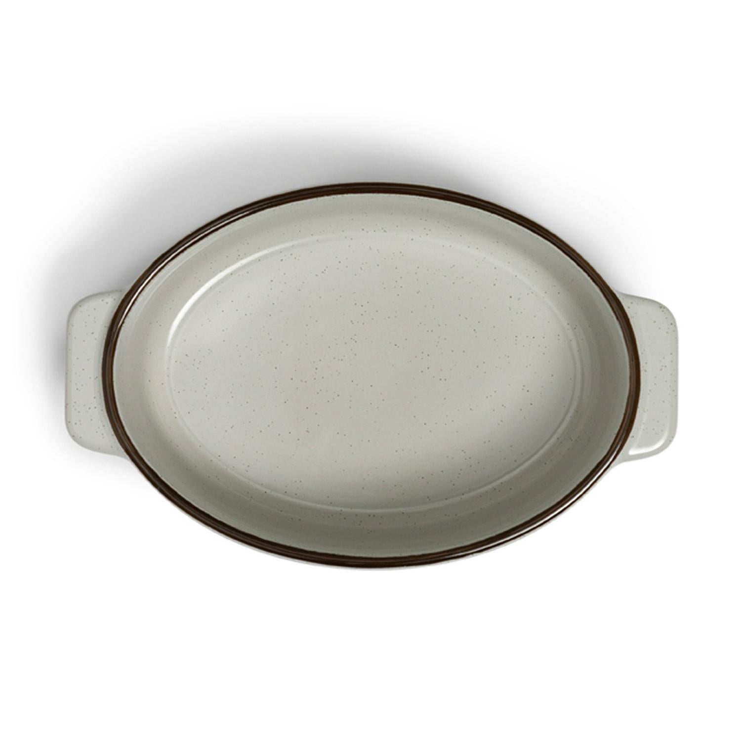 Habitat Small Ceramic Roaster Grey Speckle Finish, UK version