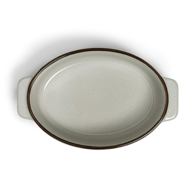 Habitat Small Ceramic Roaster Grey Speckle Finish, UK version