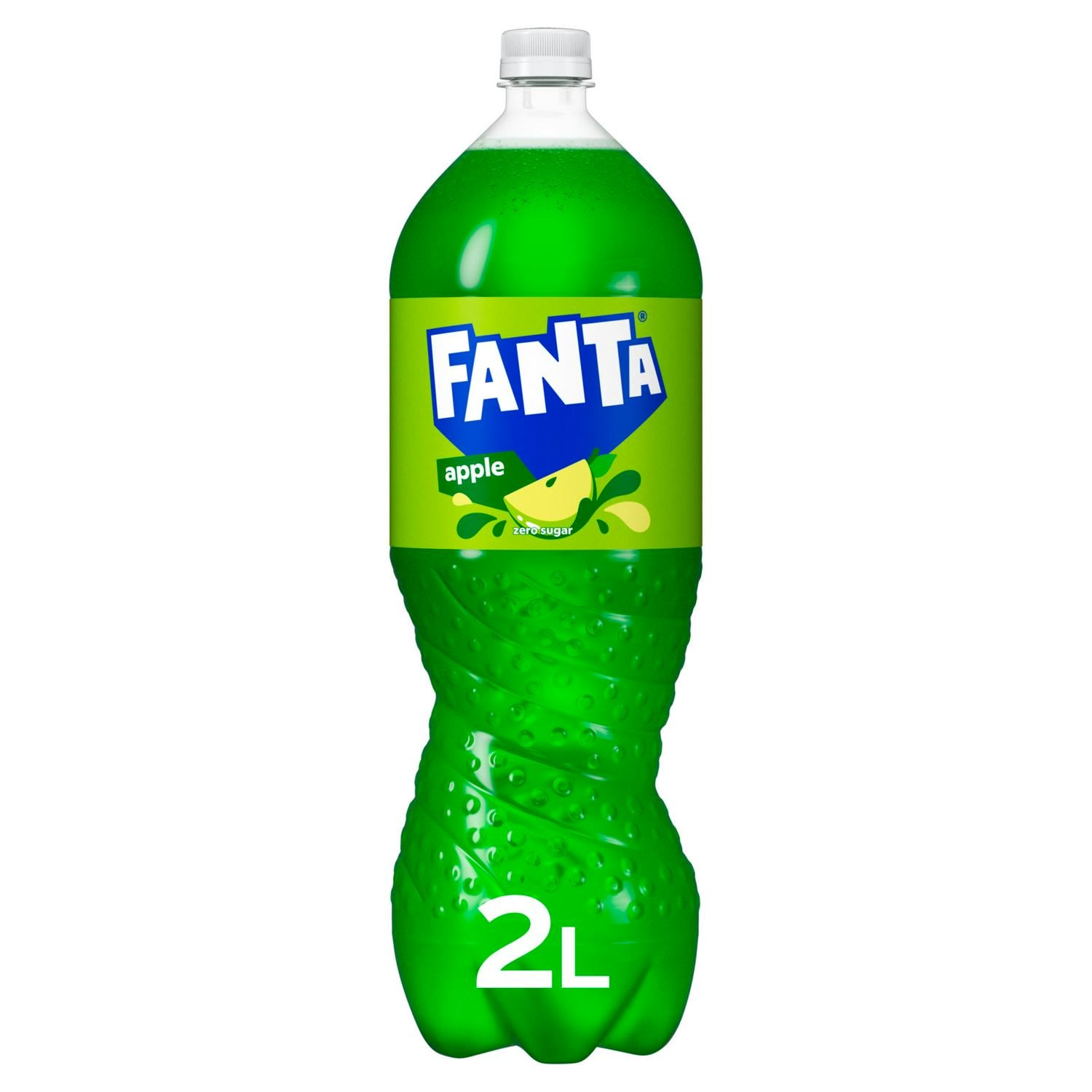 Zero Sugar Apple Flavoured Sparkling Soft Drink 2 Litre