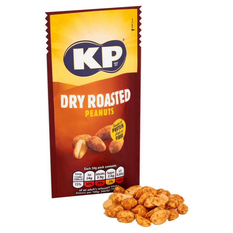 KP Dry Roasted Peanuts 50g Savoury Snack, UK version