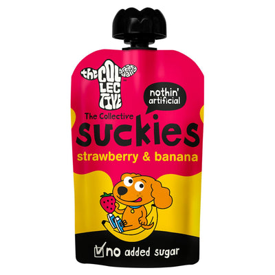 The Collective Suckies Erdbeer- & Bananen-Joghurt-Quetschie ohne Zuckerzusatz für Babys 90g