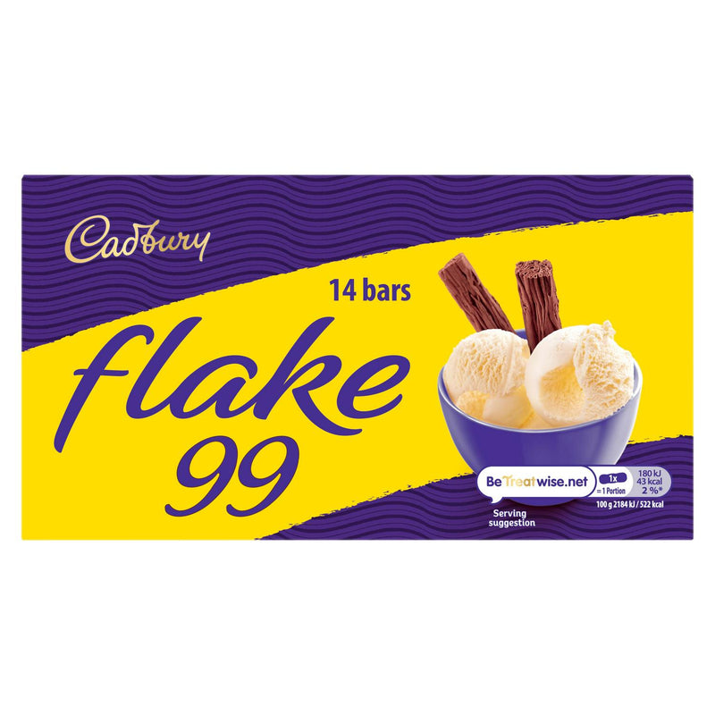 Cadbury Flake 99 mini chocolate bars 114g - British product