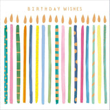 Sainsbury's birthday card rainbow candles 15.9x15.9cm (British brand)