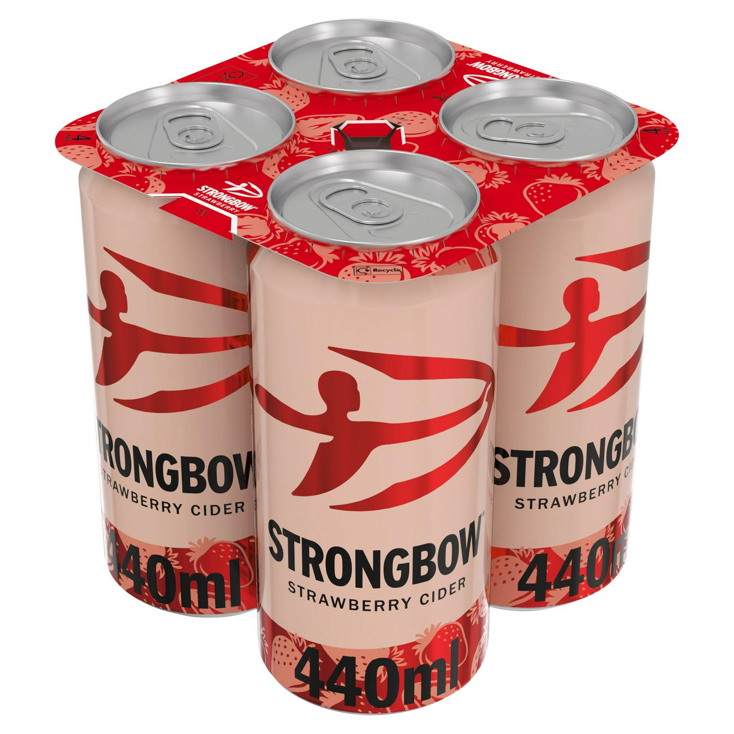 Strongbow Strawberry Cider 4 x 440ml Multipack (Britische Marke)
