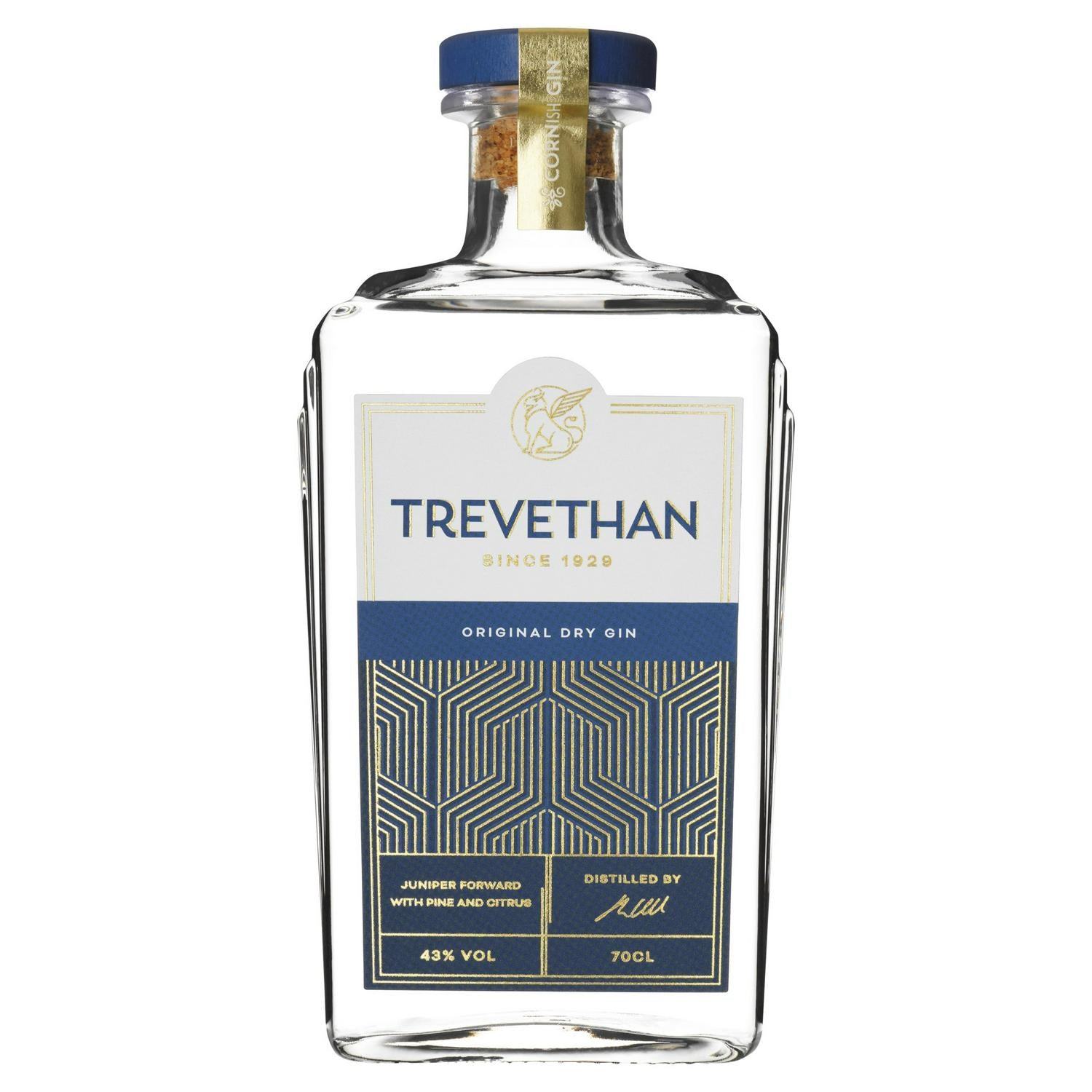 Trevethan Handcrafted Cornish Dry Gin 70cl (British brand)