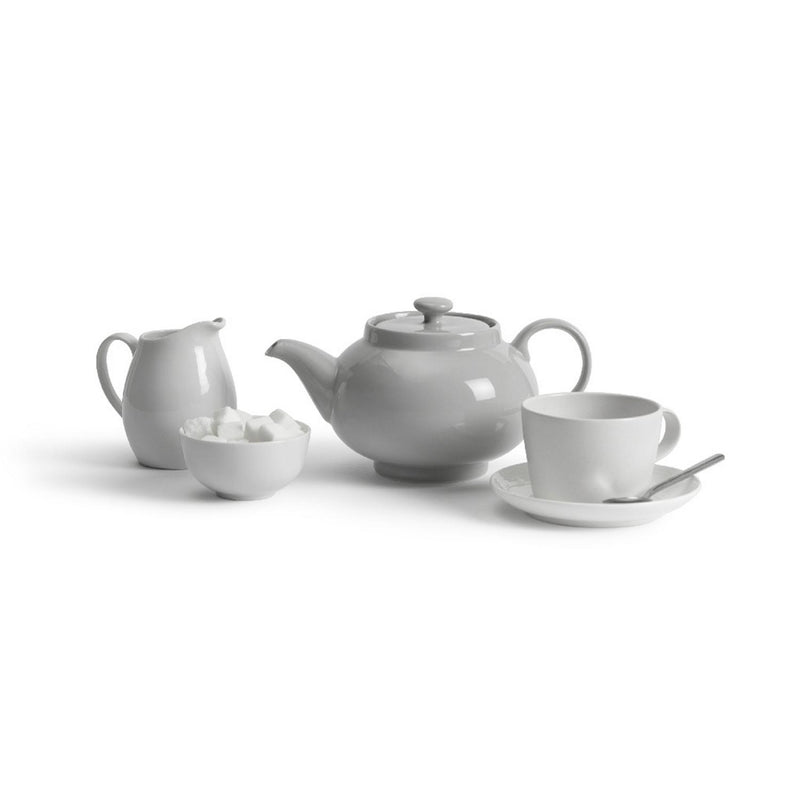 Habitat grey ceramic teapot durable stoneware curved handle, UK version
