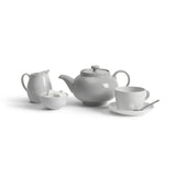 Habitat grey ceramic teapot durable stoneware curved handle, UK version
