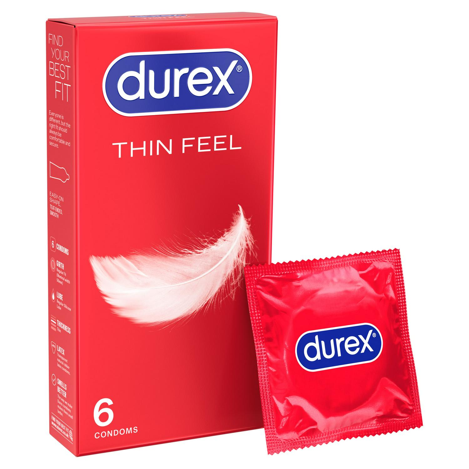 Durex Thin Feel Condoms 6 pack - British product