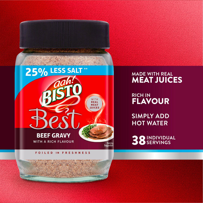 Bisto Reduced Salt Beef Gravy Granules 230g - British product
