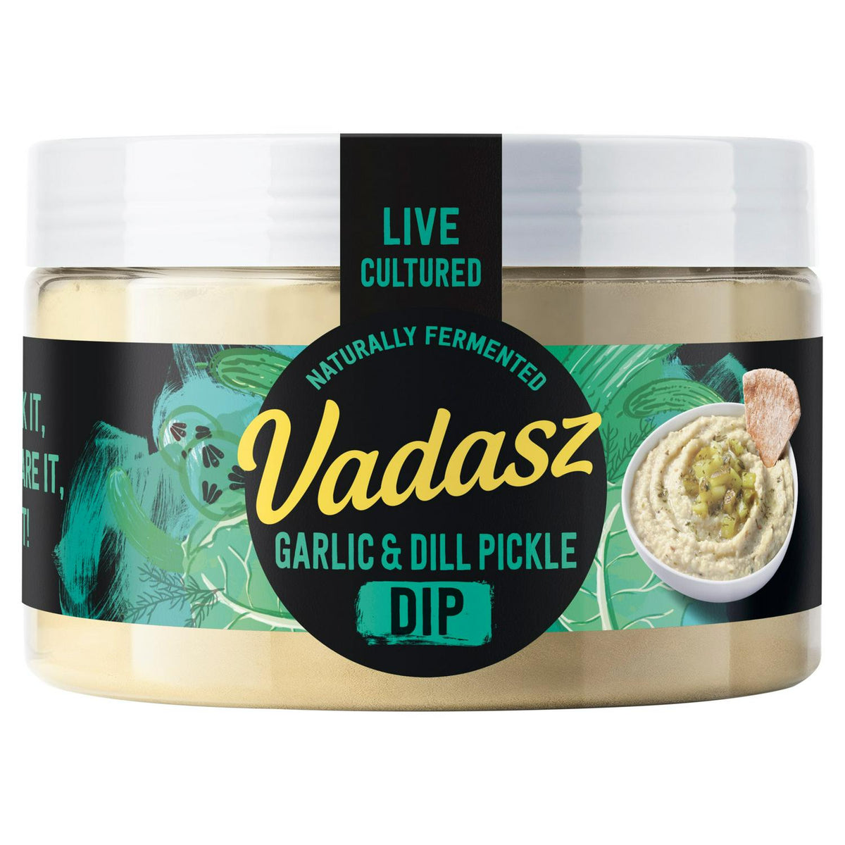 Garlic and Dill Pickle Dip with Cannellini Beans and Fermented Cabbage 200g
