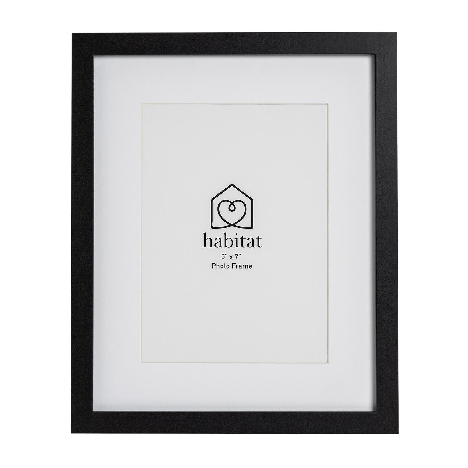 Habitat Black Single Mount Photo Frame 5x7, UK version