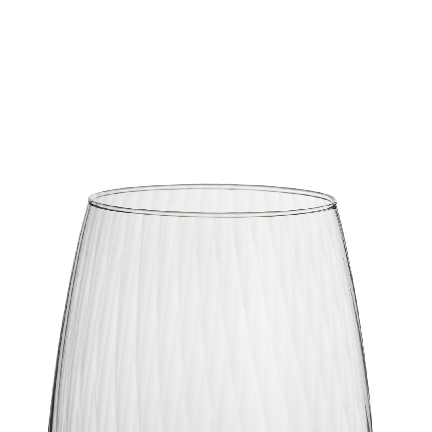 Ribbed White Wine Glass with Stem 400ml