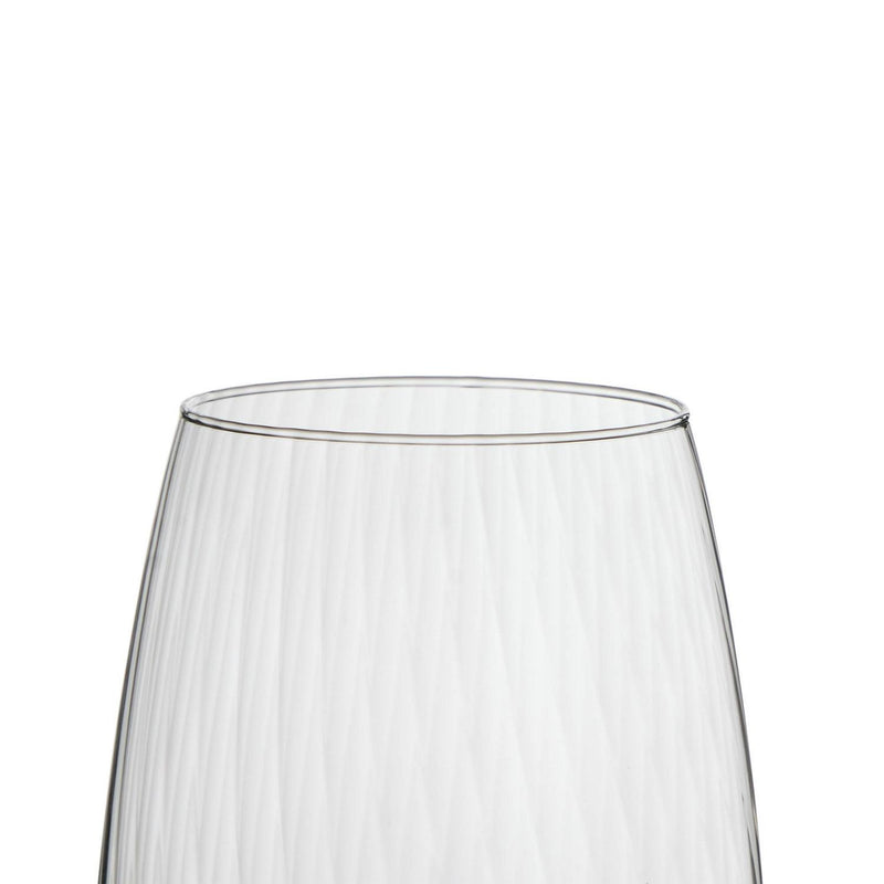 Ribbed White Wine Glass with Stem 400ml