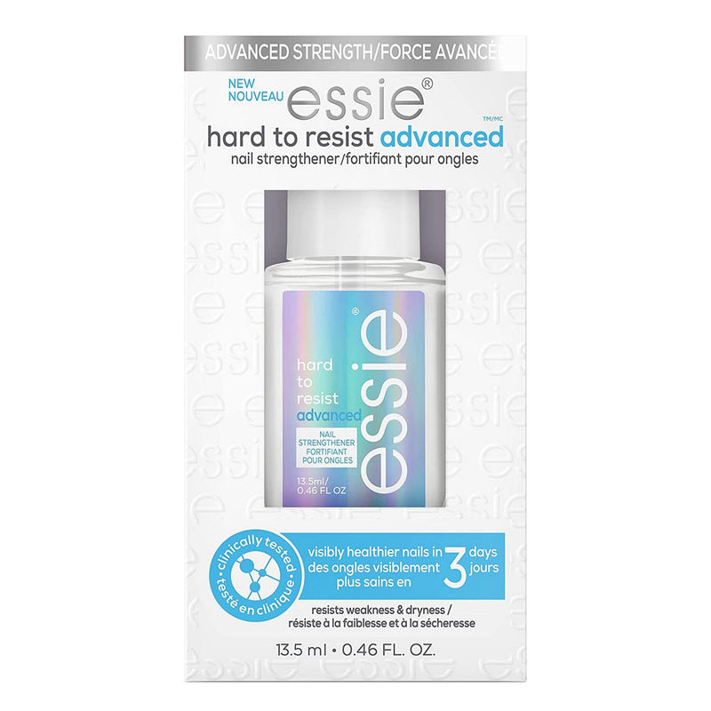 Essie Hard To Resist clear nail strengthener bottle - British product
