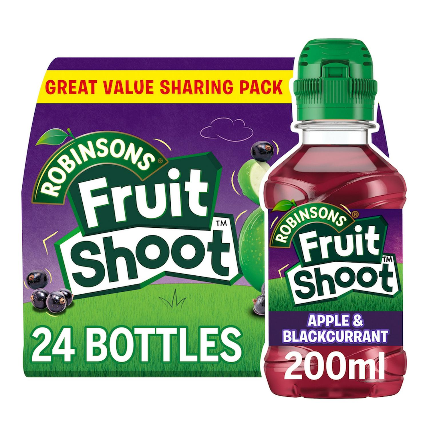 Fruit Shoot Apple Blackcurrant Kids Juice 24x200ml - British product