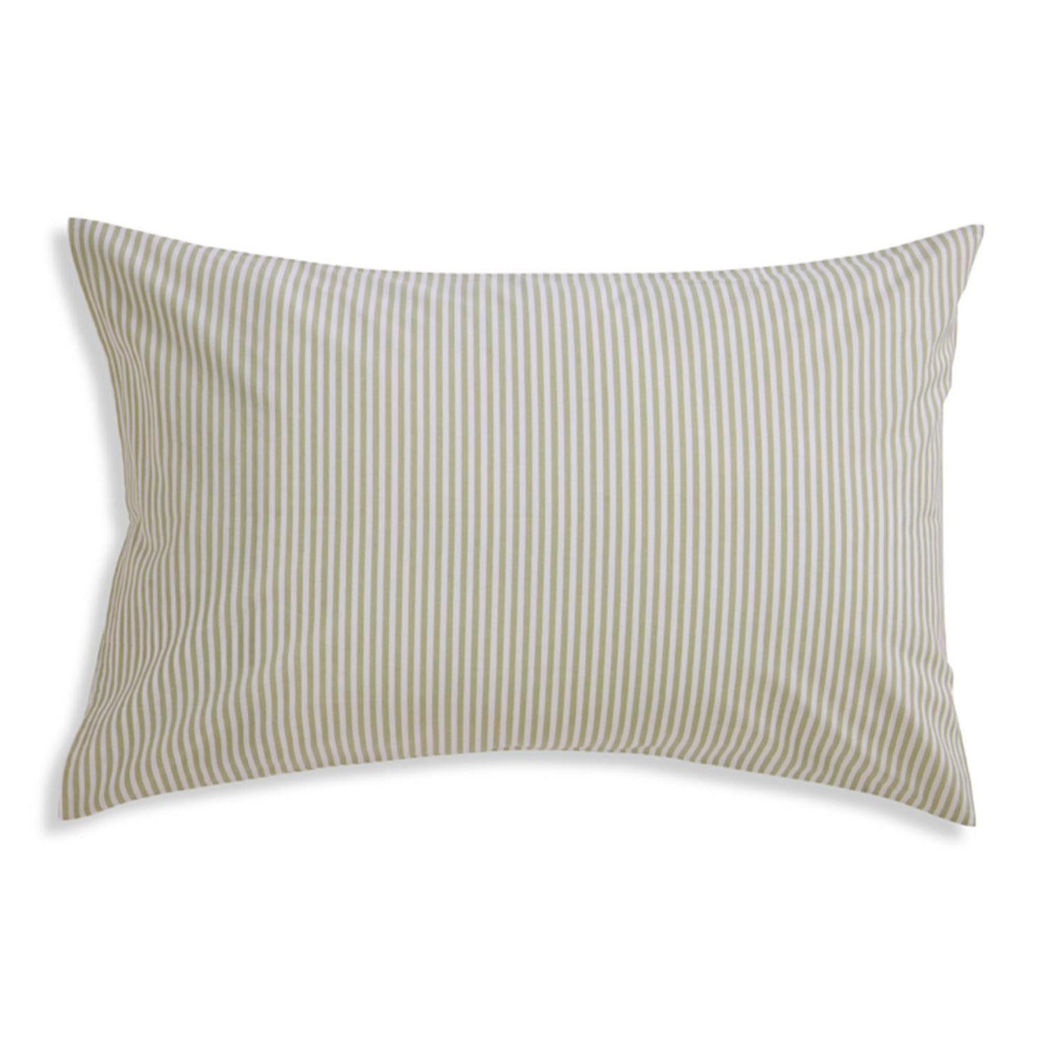 Habitat Oxford Stripe Green Printed Pillowcase 50x75cm, UK version