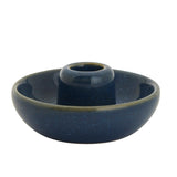 Habitat Ceramic Taper Holder Blue Glaze 10x10x4.5cm, UK version